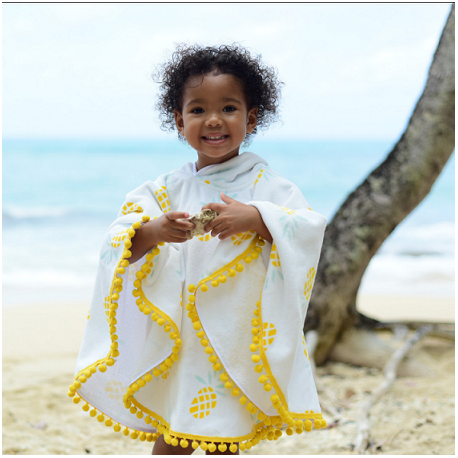 Poncho Eponge Enfant Ananas